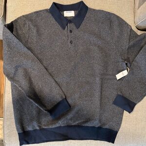 Old Navy - Men's Navy Blue Polo Pullover Sweater XL